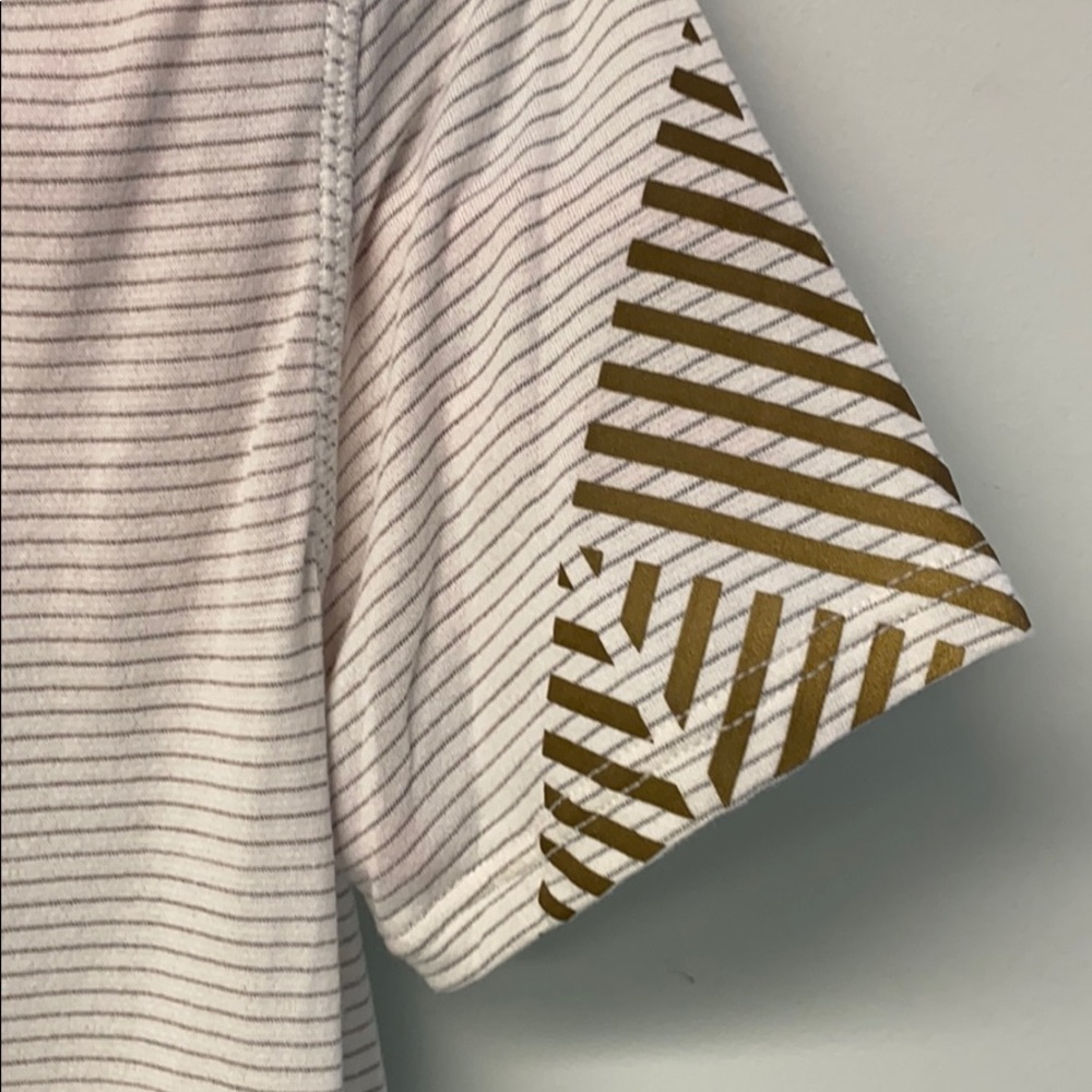 Lululemon What The Sport Tee, White Stripes 4 View 2